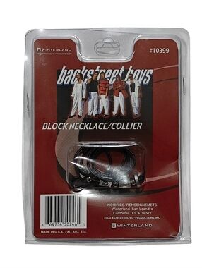 Backstreet Boys RARE VINTAGE NWT Block Necklace, New Old Stock, Sealed